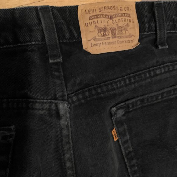 Levi's Orange Tab Distressed Faded Black Grey Jeans Pants - Picture 3 of 6